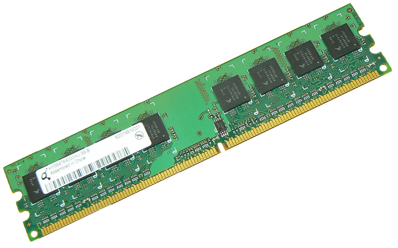 高評価！ Qimonda DIMM: 240-Pin - Desktop HYS64T128020HU-3S-B 1GB - その他