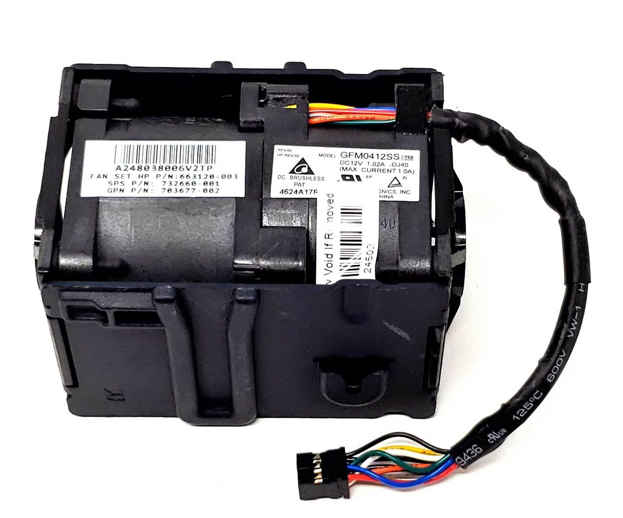 Ventola 40 Mm 12V Per Server Ventola Server HP ProLiant DL160 G8 - Modello GFM0412SS BB33, 12V, 40mm, Usata Ma Funzionante, Marca Delta PC Fisso Hp