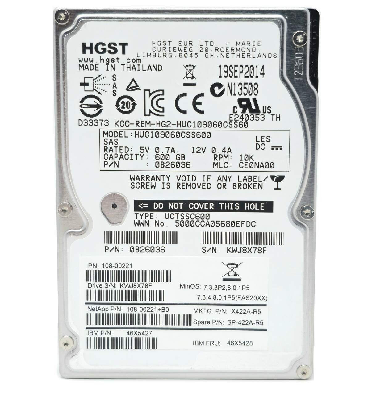 Seagate 9WG066-046 - 600GB 10K RPM 64MB Cache 6.0Gbps SAS 2.5