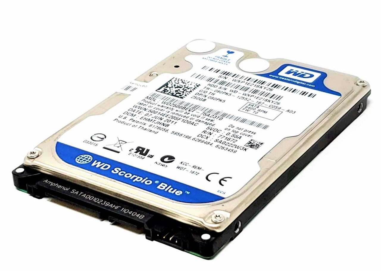 Western Digital WD2500BEVT-00A23T0 - 250GB 5.4K RPM SATA 2.5