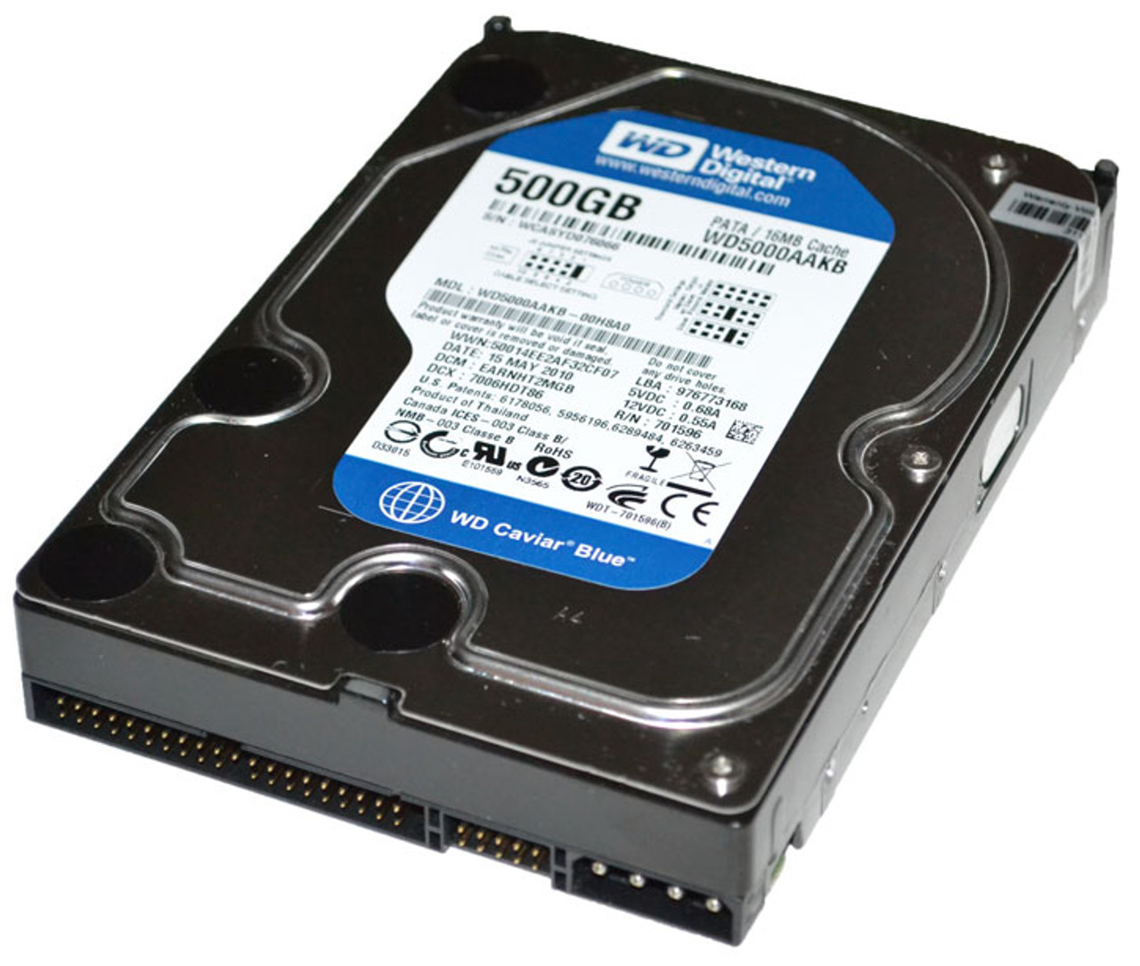 Western Digital WD5000AAKB-00H8A0 - 500GB 7.2K RPM IDE 3.5