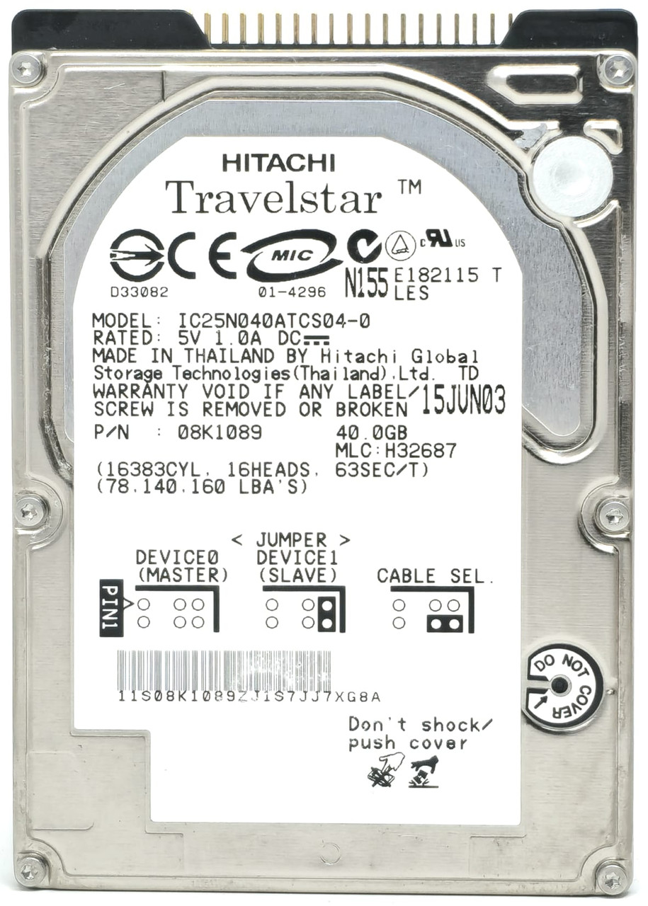 Hewlett-Packard (HP) 418581-001 - 40GB 4.2K RPM IDE PATA ATA 2.5 Hewlett-Packard (HP) 418581-001 - 40GB 4.2K RPM IDE PATA ATA 2.5