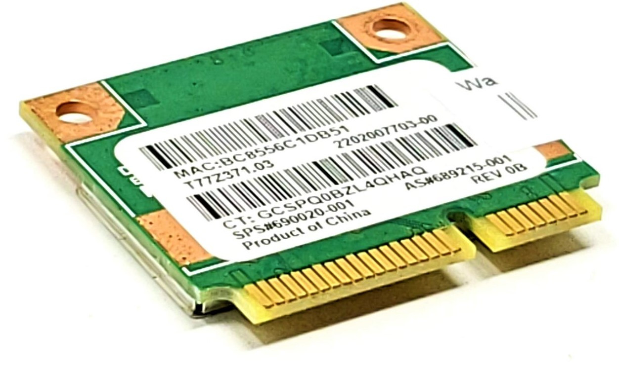HP RT3290 - Ralink RT3290 802.11N WIFI + Bluetooth Half Height PCI-E ...