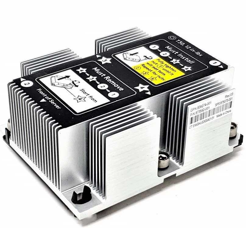 Radiateur Cuivre Bas Profil HP 410304-001 - 91x87x10mm, 300g - Pour PC Et Serveurs