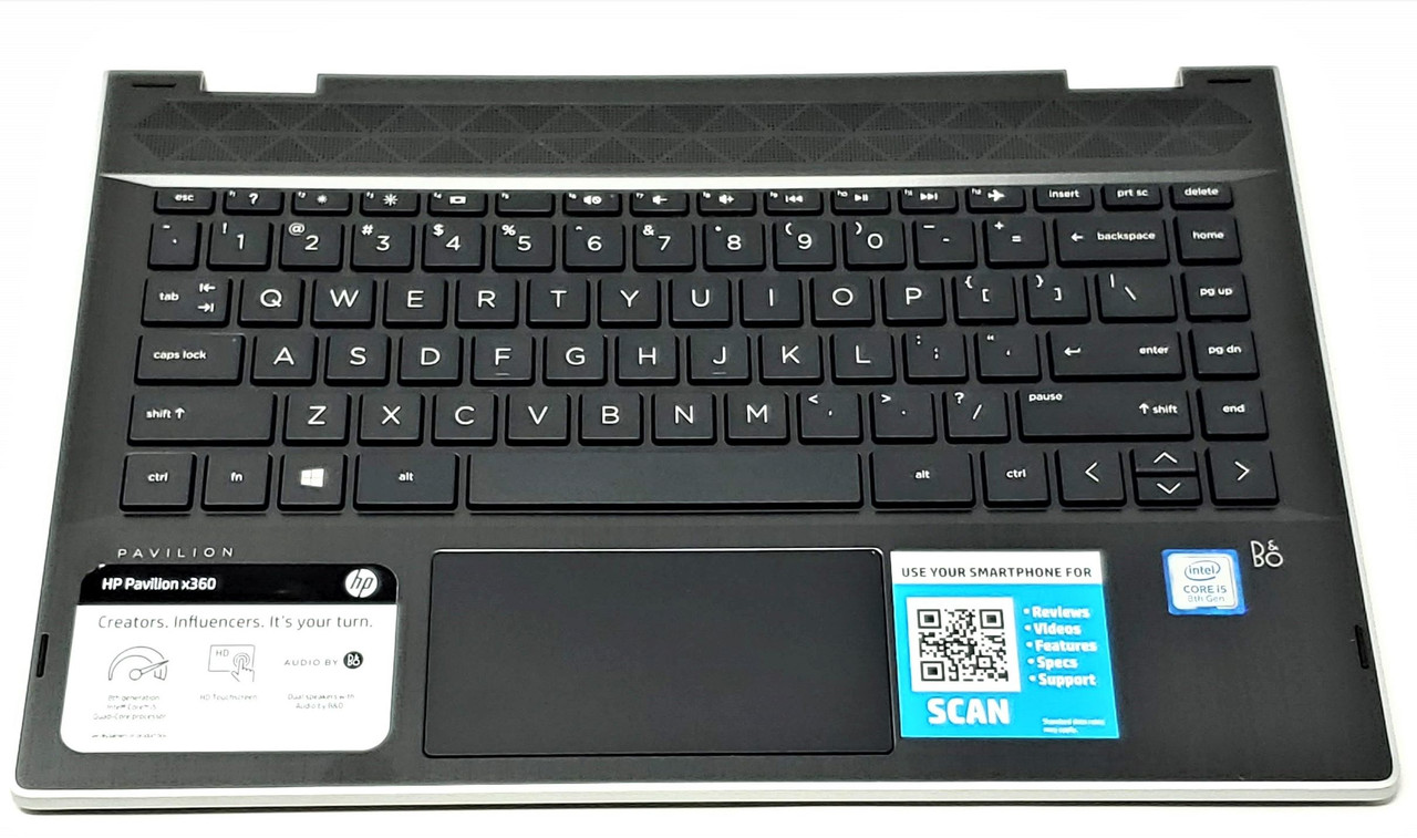 HP L18947-001 - TOP COVER W/KB FF Natural Silver US