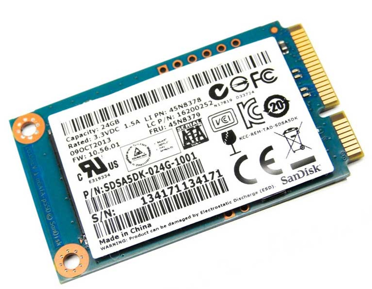 Intel SSDMAEXC024G3H - 24GB mSATA Solid State SSD