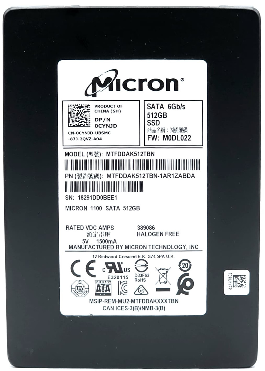 MTFDDAK512MBF - 512GB 6Gbps SATA III 7mm 2.5