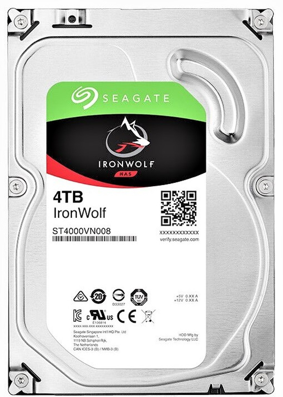 ①Seagate IRONWOLF ST4000VN008 4TB 2 台セット Seagate ST4000VN008 - 4TB 5900RPM 6Gb/s NCQ 64MB Cache 3.5
