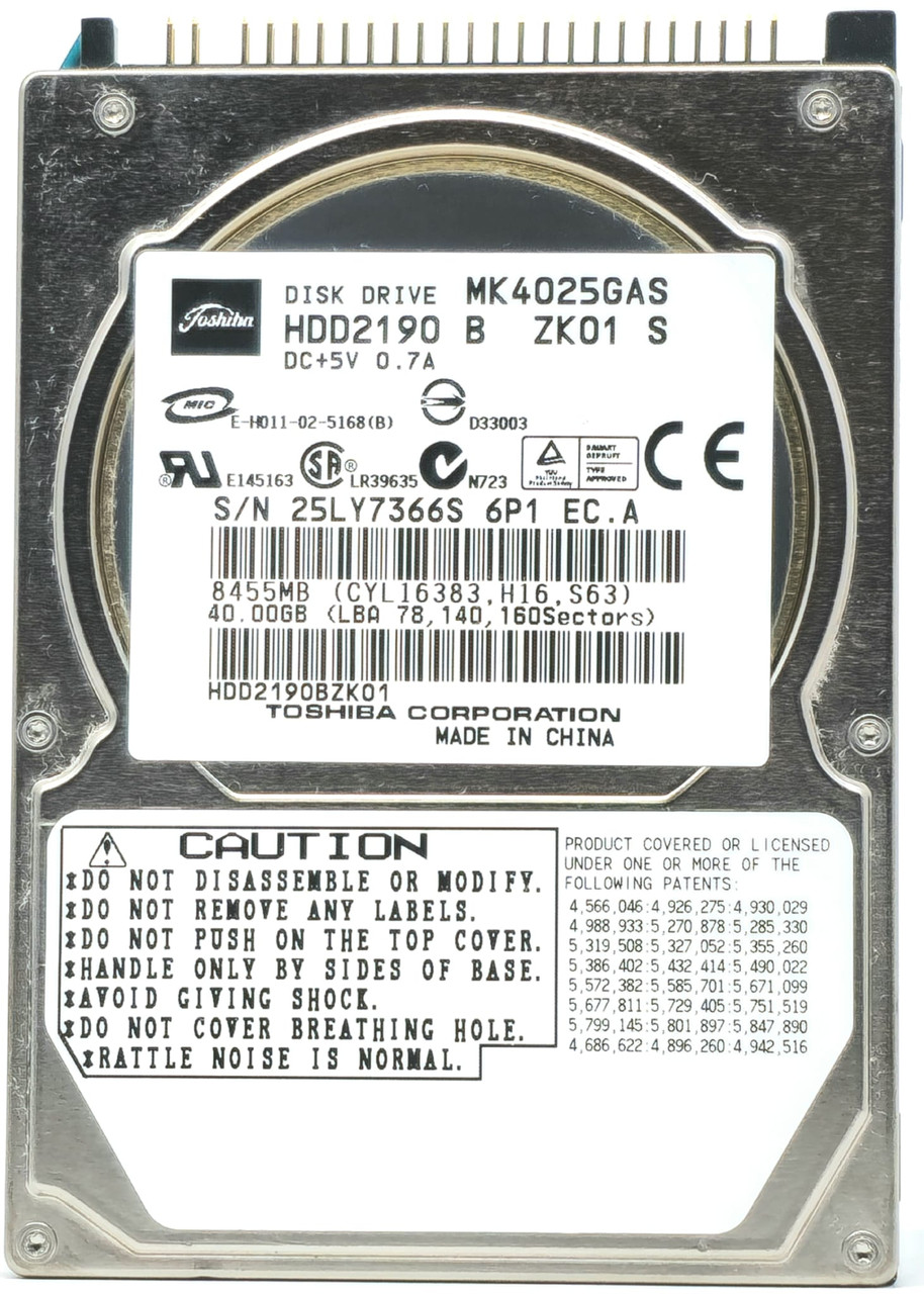 その他 Ti-Ma Toshiba MK4050GAC - 40GB 4.2K RPM IDE PATA ATA 2.5
