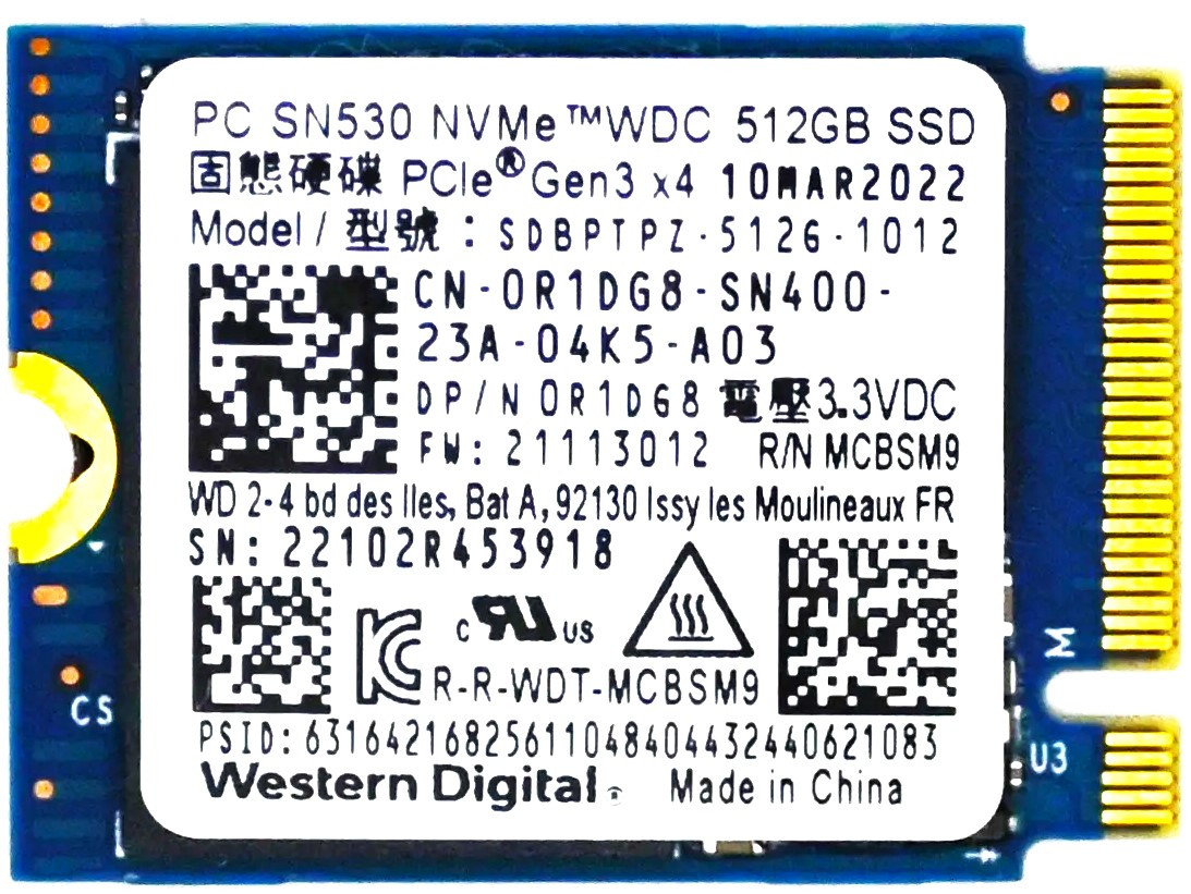 【未使用】② DELL 512GB SSD（ WD ）2230 Gen4 Dell 512GB PCIe NVMe Gen4 M.2 2230 SSD MPN6R | Buy Online 内蔵型SSD