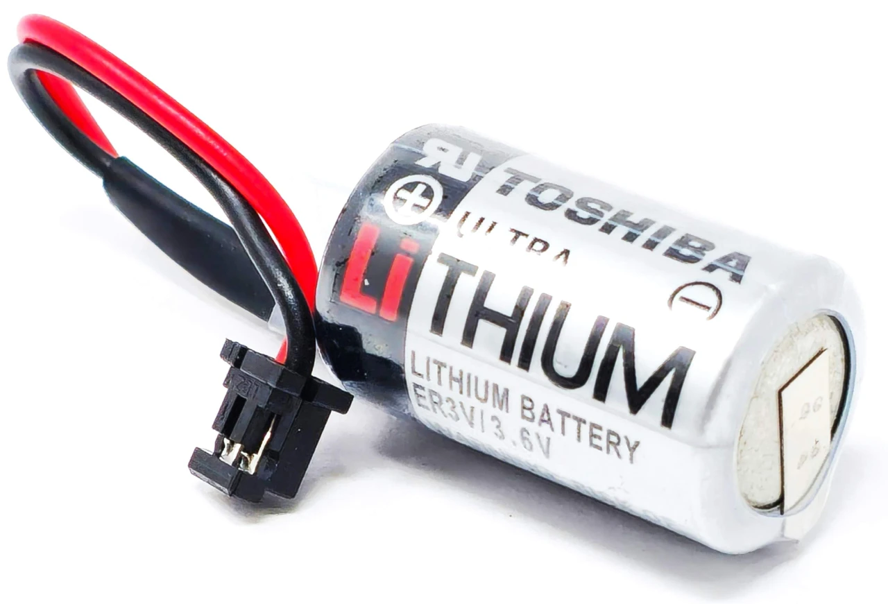 ER3V/3.6V - 3.6V PLC CNC Backup Battery for Toshiba JZSP-BA01- 2-Pin ...