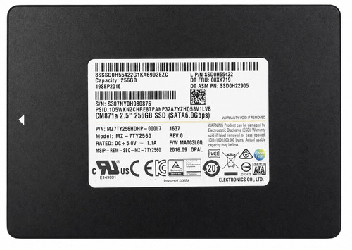 04X4432 - 256GB SATA 7mm 2.5" Solid State Drive SSD for Laptop Desktop Workstation