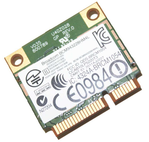 1JKGC - Wireless WiFi BCM943228HM4L DW1530 Half Height PCI-Express Mini Card 1JKGC - Wireless WiFi BCM943228HM4L DW1530 Half Height PCI-Express Mini Card