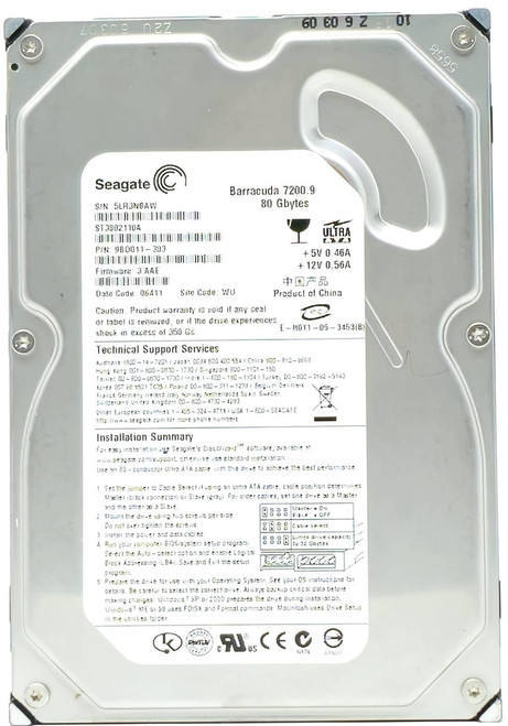 Seagate ST380021A - 80GB 7.2K IDE 3.5