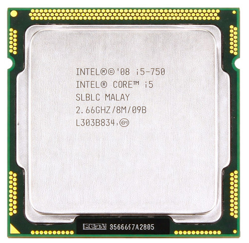 Intel I5-750 - 2.66Ghz 2.5GT/s 8MB LGA1156 Intel Core i5-750 Quad
