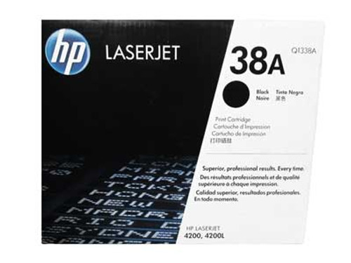 HP Q1338A - Black 12000 Yield # 38A Toner Cartridge HP Q1338A - Black 12000 Yield # 38A Toner Cartridge