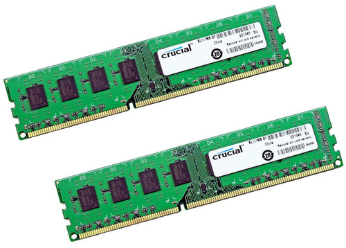 Desktop - 240-Pin DIMM: Crucial CT2K102464BD160B - 16GB (2x8GB) 1600Mhz PC3-12800U 1.5V 240-Pin UDIMM Desktop Memory Ram