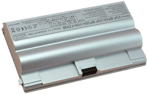 Sony VGP-BPS8A - 57Whr 11.1V 6-Cell Lithium-Ion Silver Replacement Battery for Sony Vaio