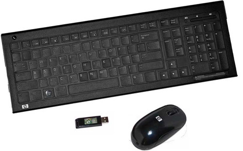505356-ZH1 - Black HP Elite Wireless Keyboard / Mouse / Receiver