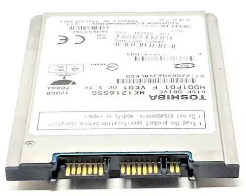 Toshiba MK1216GSG - 120GB 5.4K RPM MicroSATA 1.8