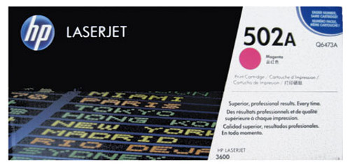 HP Q6473A - Magenta 4000 Yield # 502A Toner Cartridge HP Q6473A - Magenta 4000 Yield # 502A Toner Cartridge