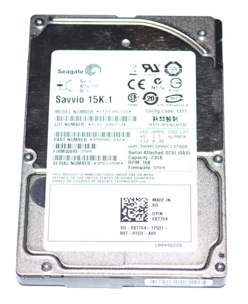 9MB066-042 - 73GB 15K RPM 6G SAS SFF 2.5" Hard Disk Drive HDD 9MB066-042 - 73GB 15K RPM 6G SAS SFF 2.5" Hard Disk Drive HDD