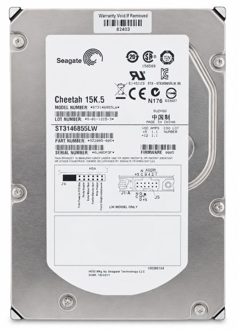 Seagate 9Z2005-005 - 146.8GB 15K RPM 16MB 68-Pin Ultra320 SCSI 3.5" Cheetah 15K.5 Hard Drive