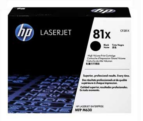 HP CF281X - Black 25000 Yield # 81X Toner Cartridge HP CF281X - Black 25000 Yield # 81X Toner Cartridge