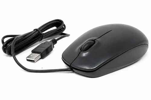 XN966 - Black Optical 3-Button Scroll Wheel USB Mouse for Computers