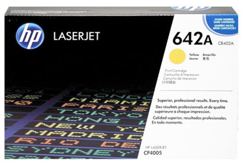 HP CB402A - Yellow 7500 Yield # 642A Toner Cartridge HP CB402A - Yellow 7500 Yield # 642A Toner Cartridge