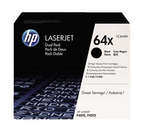 HP CC364XD - Black 24000 Yield # 64X Toner Cartridge HP CC364XD - Black 24000 Yield # 64X Toner Cartridge