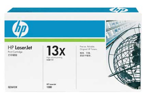 HP Q2613X - Black 4000 Yield # 13X Toner Cartridge HP Q2613X - Black 4000 Yield # 13X Toner Cartridge