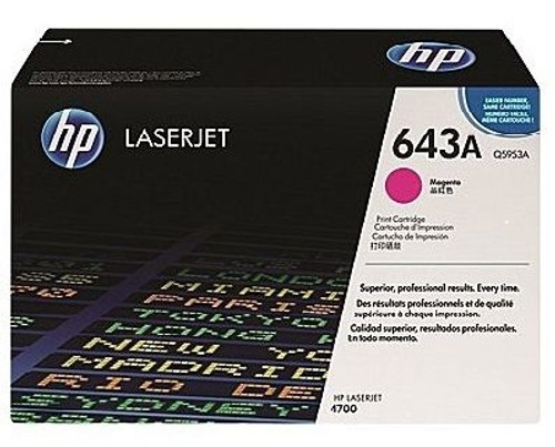 HP Q5953A - Magenta 10000 Yield # 643A Toner Cartridge HP Q5953A - Magenta 10000 Yield # 643A Toner Cartridge