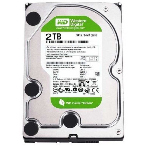 Western Digital WD20EARX-00PASB0 - 2TB 7.2K RPM 64MB Cache SATA 3.5" Hard Drive