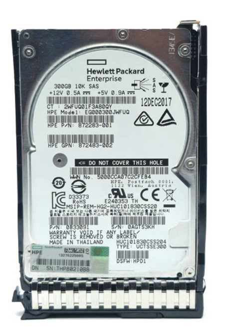 HP 768788-001 - 300GB 10K 12Gb/s SAS Enterprise SC DS SFF