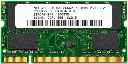 512MB 266MHz PC2100S DDR SDRAM 200-Pin SO-DIMM Laptop Memory