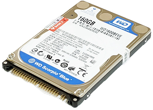 Western Digital WD1600BEVE-00UYT0 - 160GB 5.4K RPM IDE 2.5" Hard Disk Drive (HDD)