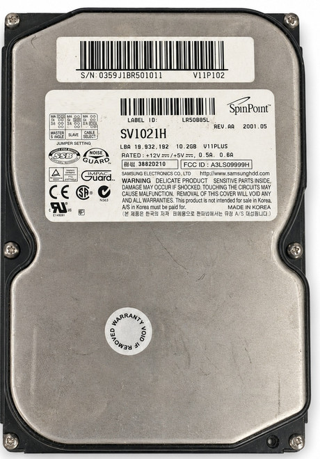 Samsung SV1022D - 10.2GB 5.4K RPM IDE 3.5" Hard Disk Drive (HDD)