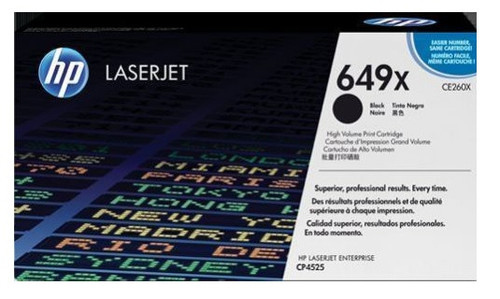 HP CE260X - Black 17000 Yield # 649X Toner Cartridge HP CE260X - Black 17000 Yield # 649X Toner Cartridge