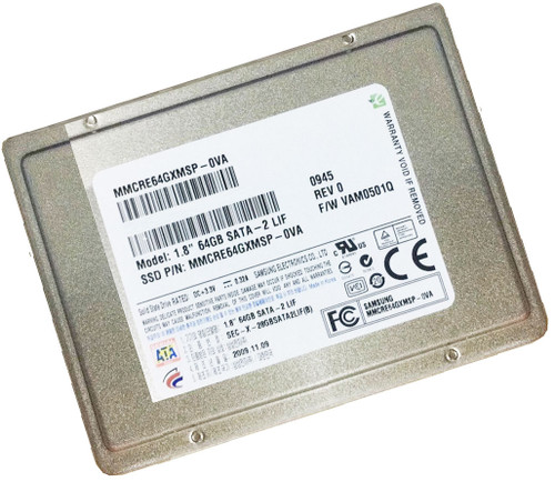 Samsung MMCRE64GXMSP-0VA - 64GB SATA-2LIF 1.8" Solid State SSD for MacBook Air 13" Late 2008 / Early 2009 Samsung MMCRE64GXMSP-0VA - 64GB SATA-2LIF 1.8" Solid State SSD for MacBook Air 13" Late 2008 / Early 2009