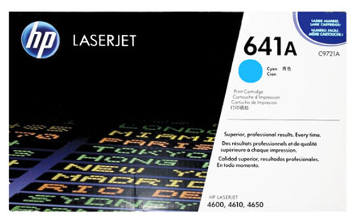 HP C9721A - Cyan 8000 Yield # 641A Toner Cartridge HP C9721A - Cyan 8000 Yield # 641A Toner Cartridge