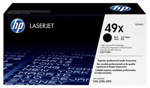 HP Q5949X - Black 6000 Yield # 49X Toner Cartridge HP Q5949X - Black 6000 Yield # 49X Toner Cartridge