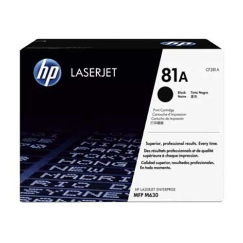 HP CF281A - Black 10500 Yield # 81A Toner Cartridge HP CF281A - Black 10500 Yield # 81A Toner Cartridge