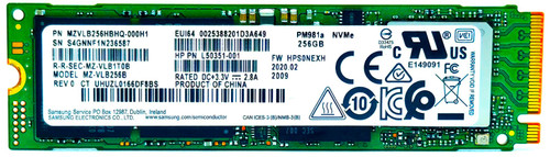Samsung MZVLV256HCHP-000H1 - 256GB NVMe PCIe Gen3 x4 M.2 2280 SSD