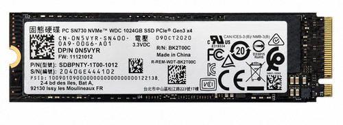 512N6 - 1TB M.2 2280 NGFF PCIe NVMe Gen3x4 Solid State SSD