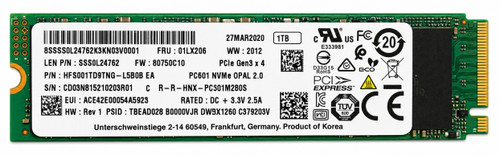 SSS0L25046 - 1TB M.2 2280 NGFF PCIe NVMe Gen3x4 Solid State SSD