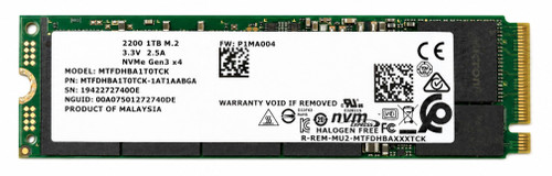 Micron MTFDHBA1T0TCK-1AT1AABYY - 1TB M.2 2280 NGFF PCIe NVMe