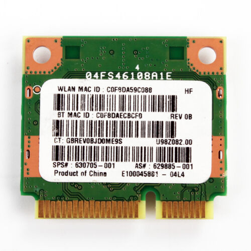 Hp 6295 001 Ralink Rt5390bc8 Wireless 802 11bgn Wlan Wifi Bluetooth Combo Rashi 2 Pci E 1x1 Half Mini Card Cpu Medics