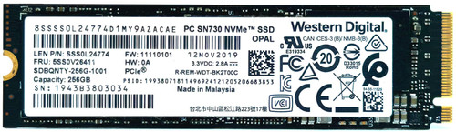 Western Digital SDBQNTY-256G - 256GB NVMe PCIe Gen3 x4 M.2 2280 SSD for Latitude XPS Precision HP EliteBook ProBook ThinkPad Ideapad