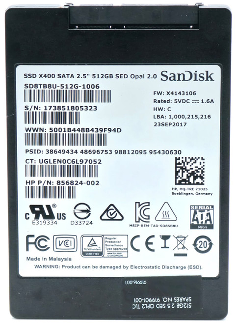 745694-001 - 512GB 6Gbps SATA III 7mm 2.5" Solid State SSD